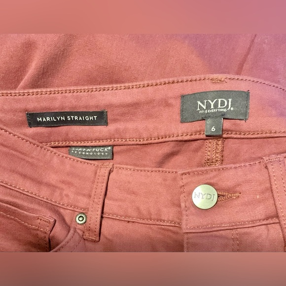 NYDJ Deep salmon Straight Leg Pants - Picture 3 of 7